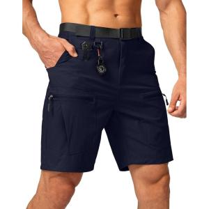 G Gradual Men’s Hiking Cargo Shorts Stretch Quick Dry Outdoor Tactical Shorts for Men with Multi Pocket for Fishing Casual(Navy)