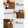 G Gradual Men’s Shorts 9″ Lightewight Casual Shorts for Men Quick Dry Stretch Hiking Golf Shorts with 3 Zipper Pockets Summer(Dark Brown,4XL)