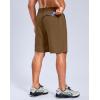 G Gradual Men’s Shorts 9″ Lightewight Casual Shorts for Men Quick Dry Stretch Hiking Golf Shorts with 3 Zipper Pockets Summer(Dark Brown,4XL)