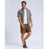 G Gradual Men’s Shorts 9″ Lightewight Casual Shorts for Men Quick Dry Stretch Hiking Golf Shorts with 3 Zipper Pockets Summer(Dark Brown,S)