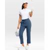 G Gradual Petite Pants for Women 24″/26″ Ankle Pants 2 Pockets Stretchy 7/8 Sweatpants for Golf Travel Athletic Casual(Dark Blue)