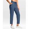 G Gradual Petite Pants for Women 24″/26″ Ankle Pants 2 Pockets Stretchy 7/8 Sweatpants for Golf Travel Athletic Casual(Dark Blue)
