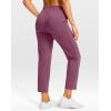 G Gradual Petite Pants for Women 24″/26″ Ankle Pants 2 Pockets Stretchy 7/8 Sweatpants for Golf Travel Athletic Casual(Dark Pink)
