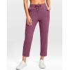 G Gradual Petite Pants for Women 24″/26″ Ankle Pants 2 Pockets Stretchy 7/8 Sweatpants for Golf Travel Athletic Casual(Dark Pink)