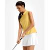 G Gradual Women’s Golf Shirt Racerback Tank Zip Up Athletic Sleeveless Top Tennis Pickleball Cooling Polo Shirts Lightweight(Heather Yellow)