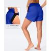 G Gradual Women’s 5″ Swim Board Shorts High Waisted Quick Dry Swimming Bathing Suit Bottoms for Women with Liner Pockets(Blue)