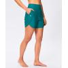 G Gradual Women’s 5″ Swim Board Shorts High Waisted Quick Dry Swimming Bathing Suit Bottoms for Women with Liner Pockets(Lake Blue)
