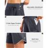 G Gradual Women’s 5″/7″ Athletic Long Running Shorts with Zipper Pockets Quick Dry Workout Gym Hiking Shorts for Women(Charcoal)