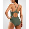 G Gradual Women’s One Piece Athletic Swimsuit with Adjustable Straps Training Sport Swimwear Modest Bathing Suit for Women(Green)