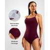 G Gradual Women’s One Piece Athletic Swimsuit with Adjustable Straps Training Sport Swimwear Modest Bathing Suit for Women(Wine Red)
