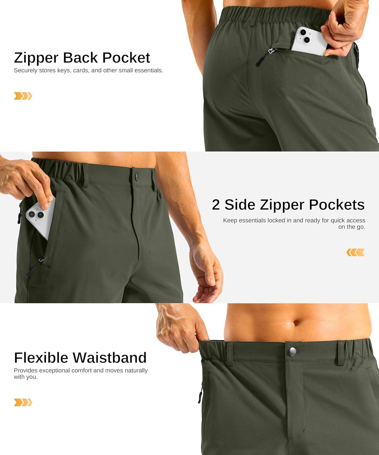 imageG Gradual Mens Casual Shorts 11 Long Lightweight Golf Shorts for Men Hiking Work Outdoor StretchArmy Green