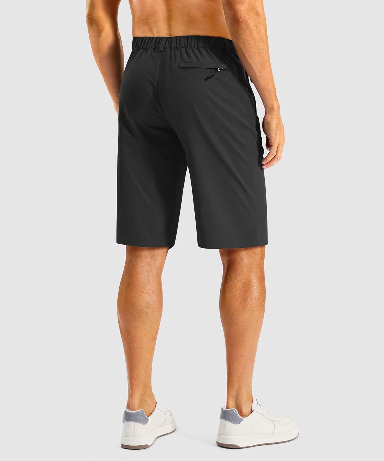 imageG Gradual Mens Casual Shorts 11 Long Lightweight Golf Shorts for Men Hiking Work Outdoor StretchBlack