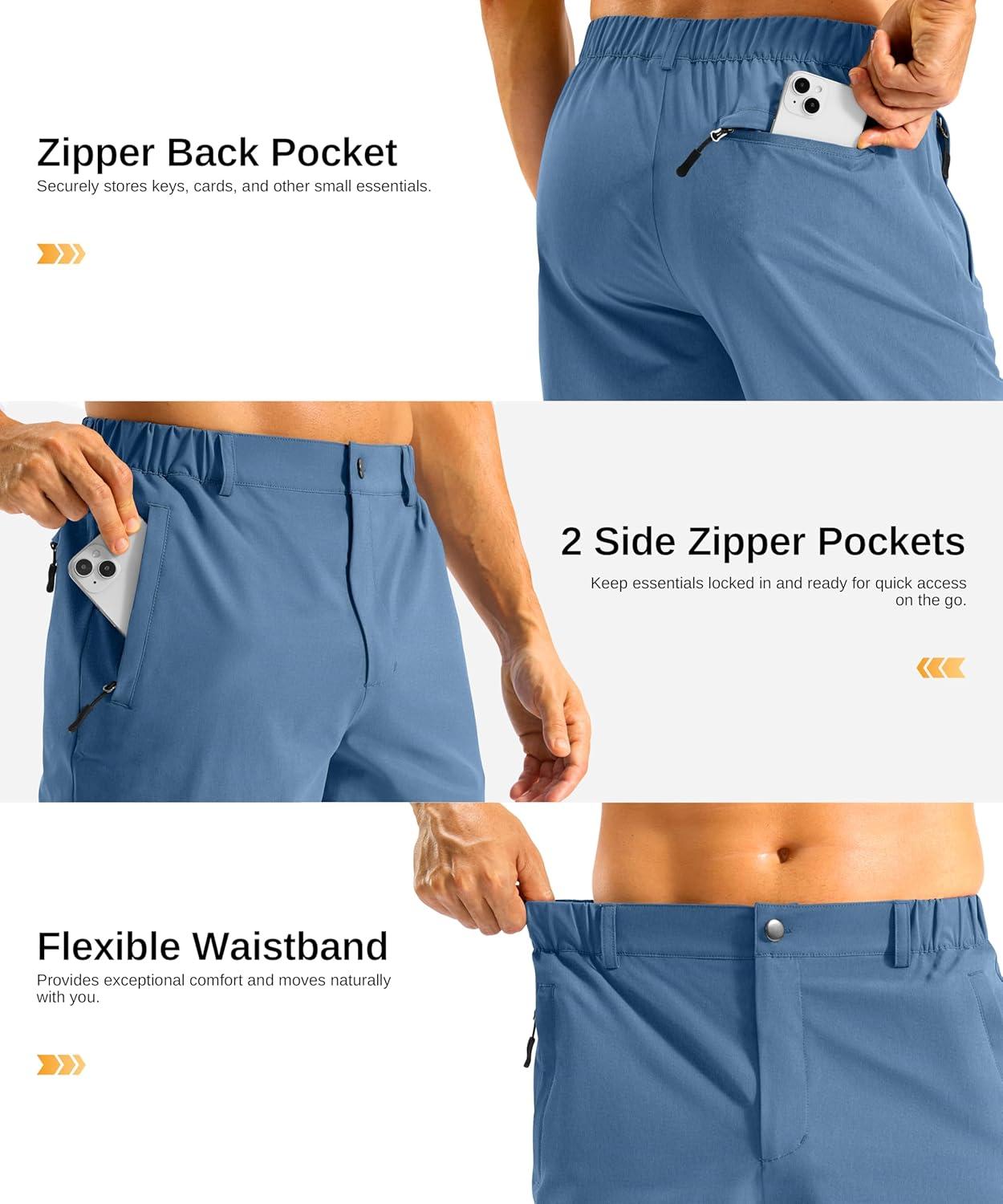 imageG Gradual Mens Casual Shorts 11 Long Lightweight Golf Shorts for Men Hiking Work Outdoor StretchBlue