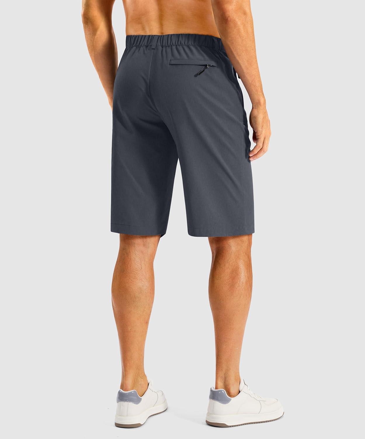 imageG Gradual Mens Casual Shorts 11 Long Lightweight Golf Shorts for Men Hiking Work Outdoor StretchGrey