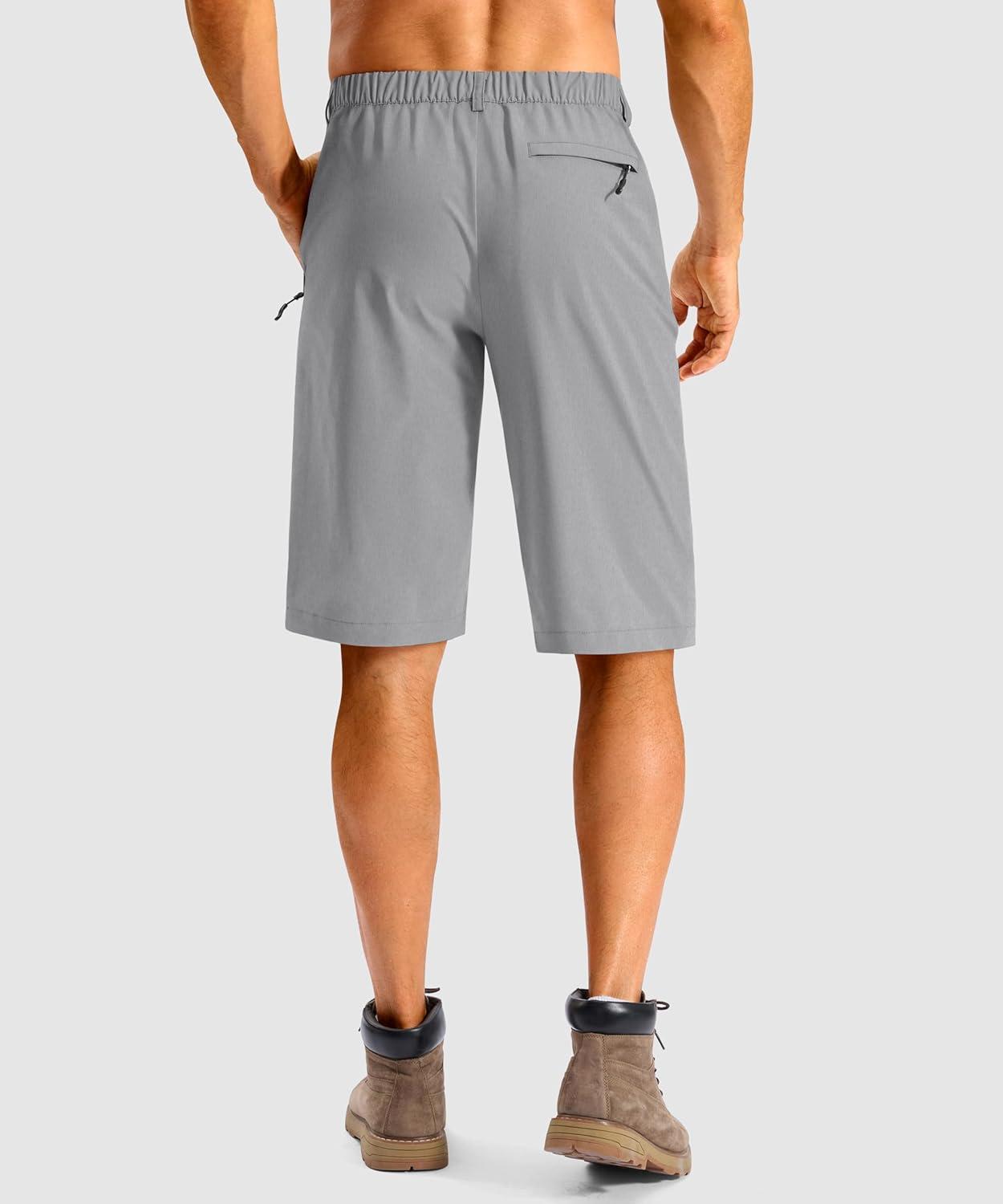imageG Gradual Mens Casual Shorts 11 Long Lightweight Golf Shorts for Men Hiking Work Outdoor StretchLight Grey
