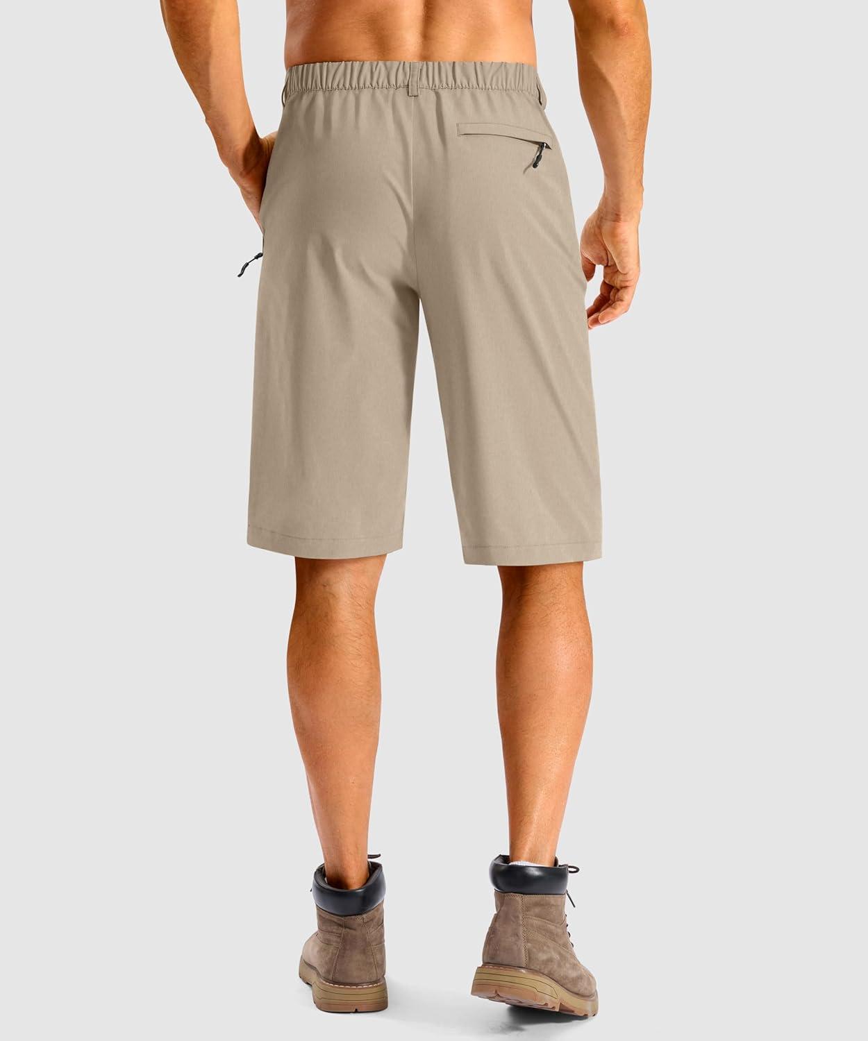 imageG Gradual Mens Casual Shorts 11 Long Lightweight Golf Shorts for Men Hiking Work Outdoor StretchLight Khaki