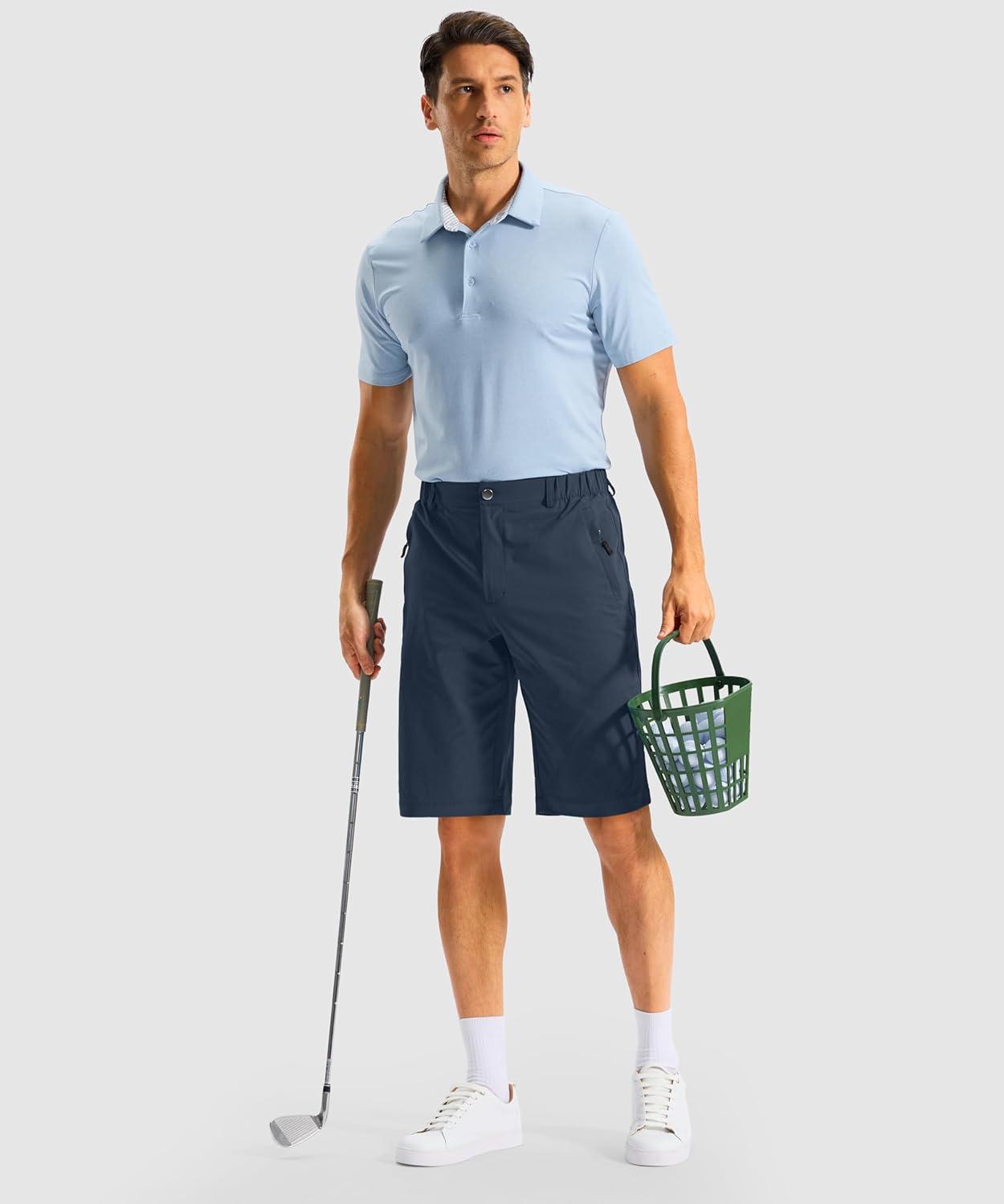 imageG Gradual Mens Casual Shorts 11 Long Lightweight Golf Shorts for Men Hiking Work Outdoor StretchNavy