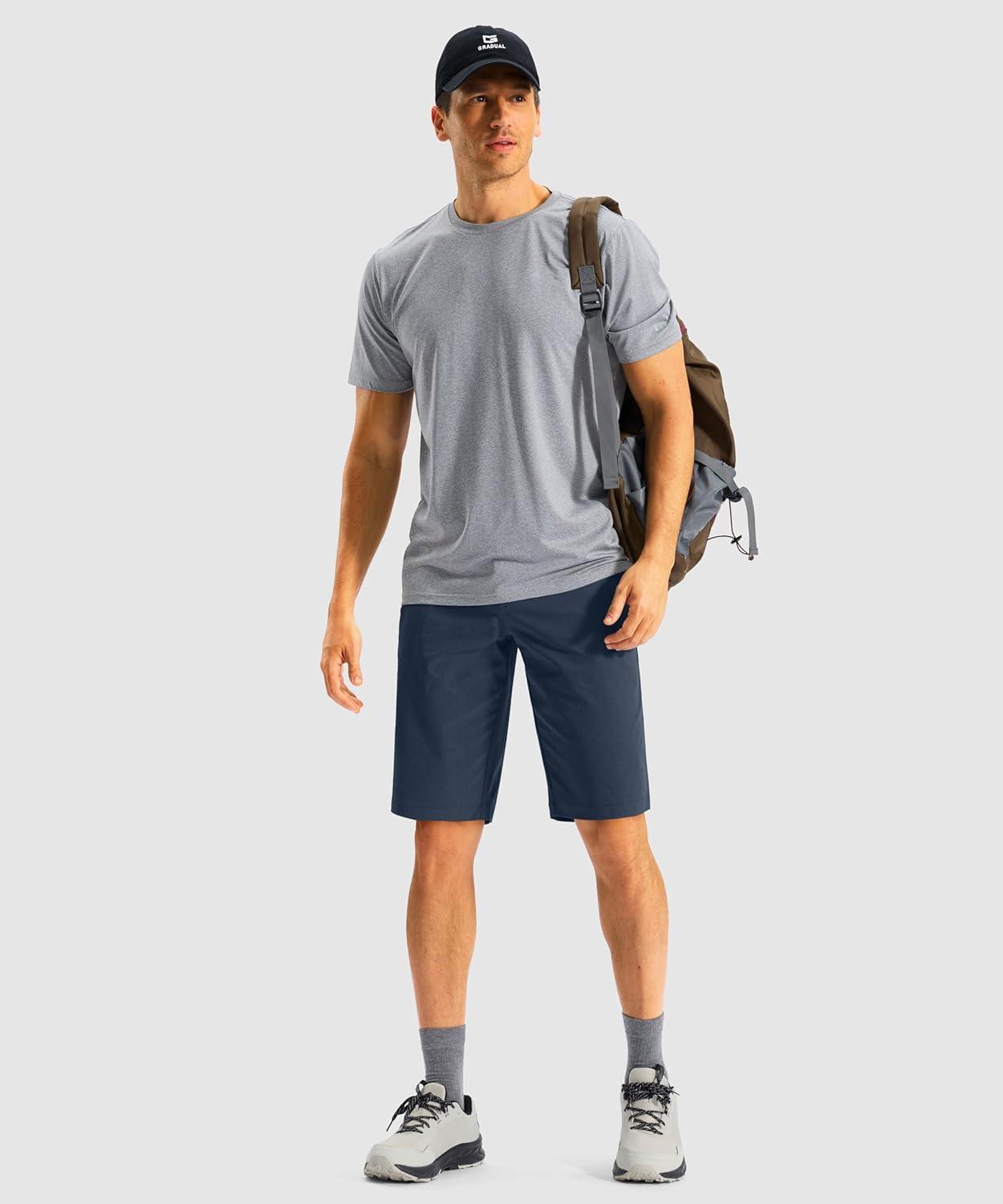 imageG Gradual Mens Casual Shorts 11 Long Lightweight Golf Shorts for Men Hiking Work Outdoor StretchNavy
