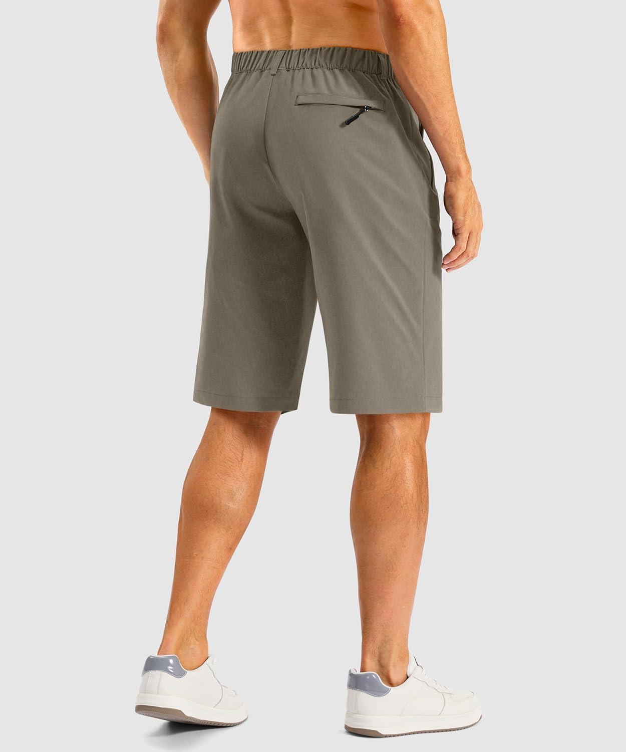 imageG Gradual Mens Casual Shorts 11 Long Lightweight Golf Shorts for Men Hiking Work Outdoor StretchStone Grey