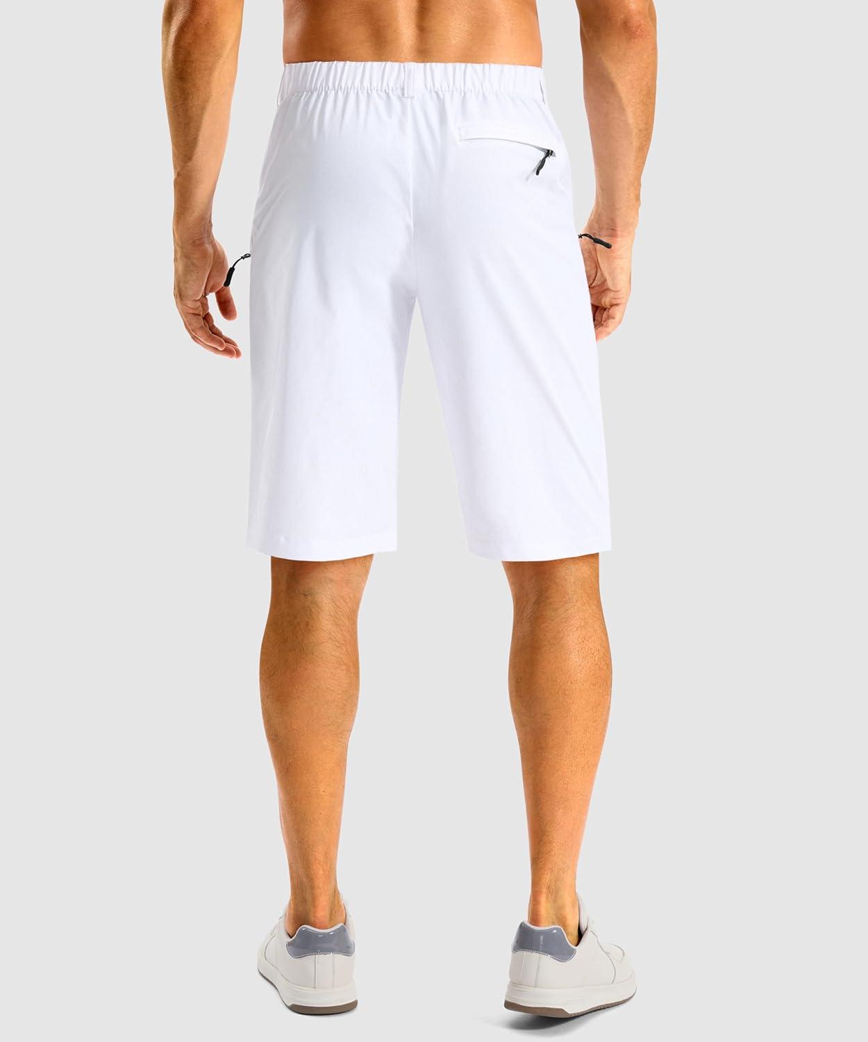 imageG Gradual Mens Casual Shorts 11 Long Lightweight Golf Shorts for Men Hiking Work Outdoor StretchWhite