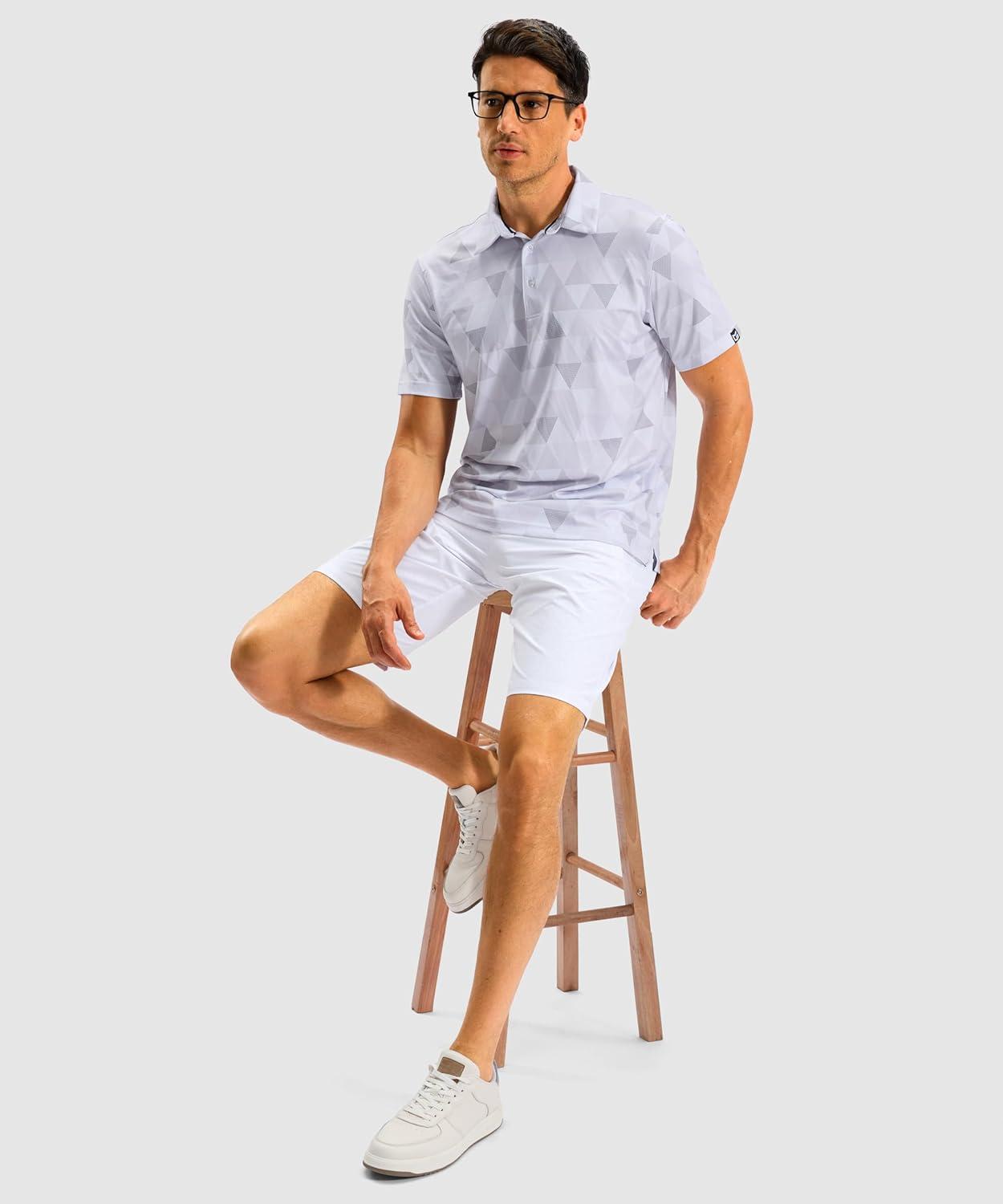 imageG Gradual Mens Casual Shorts 11 Long Lightweight Golf Shorts for Men Hiking Work Outdoor StretchWhite