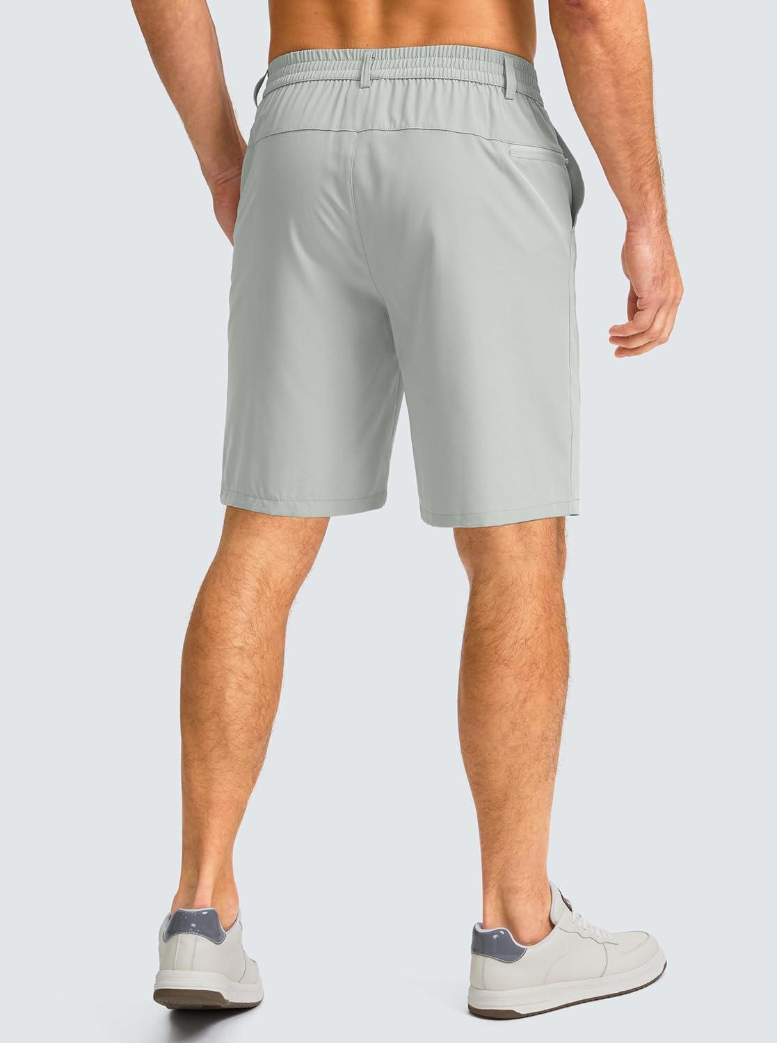 imageG Gradual Mens Casual Shorts 7 Lightweight Golf Shorts for Men Stretch with 3 Pockets Quick Dry Breathable Work ShortsBright Gray