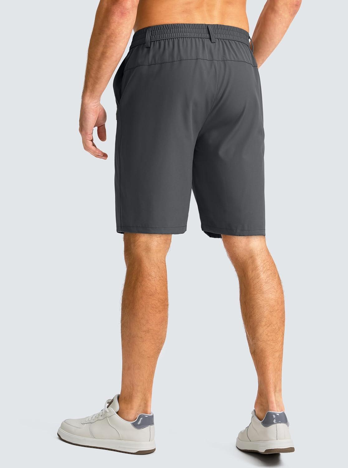 imageG Gradual Mens Casual Shorts 7 Lightweight Golf Shorts for Men Stretch with 3 Pockets Quick Dry Breathable Work ShortsDark Grey
