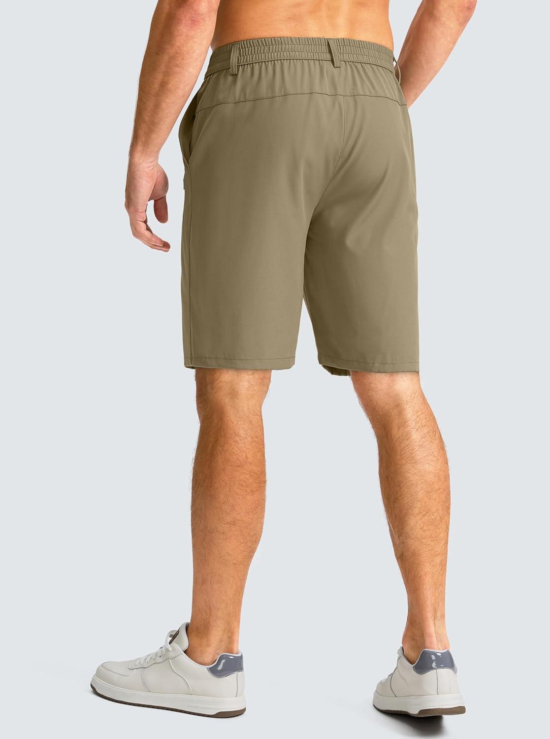 imageG Gradual Mens Casual Shorts 7 Lightweight Golf Shorts for Men Stretch with 3 Pockets Quick Dry Breathable Work ShortsDusty Khaki