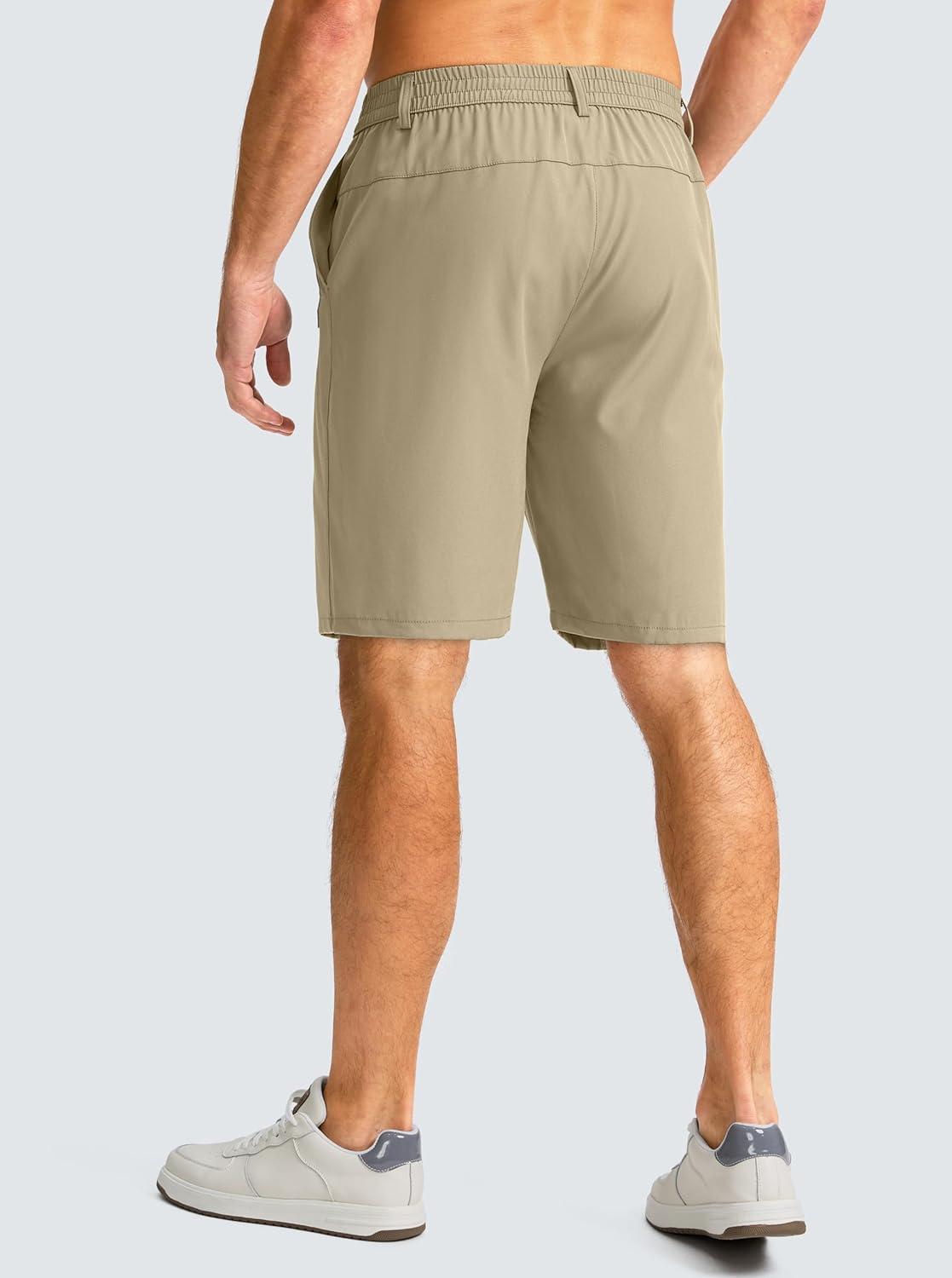 imageG Gradual Mens Casual Shorts 7 Lightweight Golf Shorts for Men Stretch with 3 Pockets Quick Dry Breathable Work ShortsKhaki