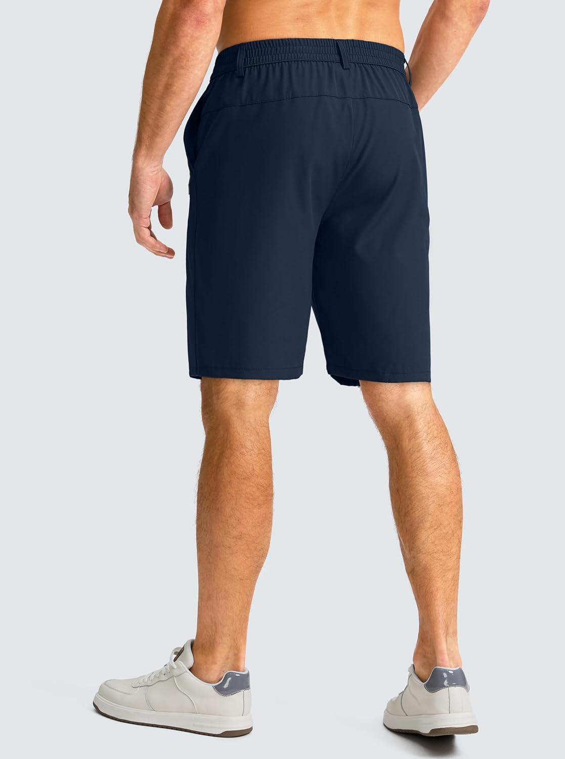 imageG Gradual Mens Casual Shorts 7 Lightweight Golf Shorts for Men Stretch with 3 Pockets Quick Dry Breathable Work ShortsNavy