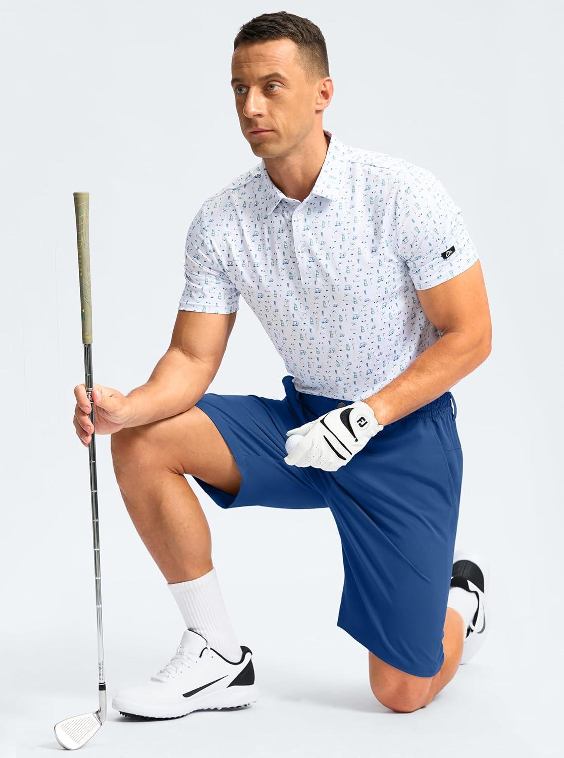imageG Gradual Mens Casual Shorts 7 Lightweight Golf Shorts for Men Stretch with 3 Pockets Quick Dry Breathable Work ShortsRoyal Blue