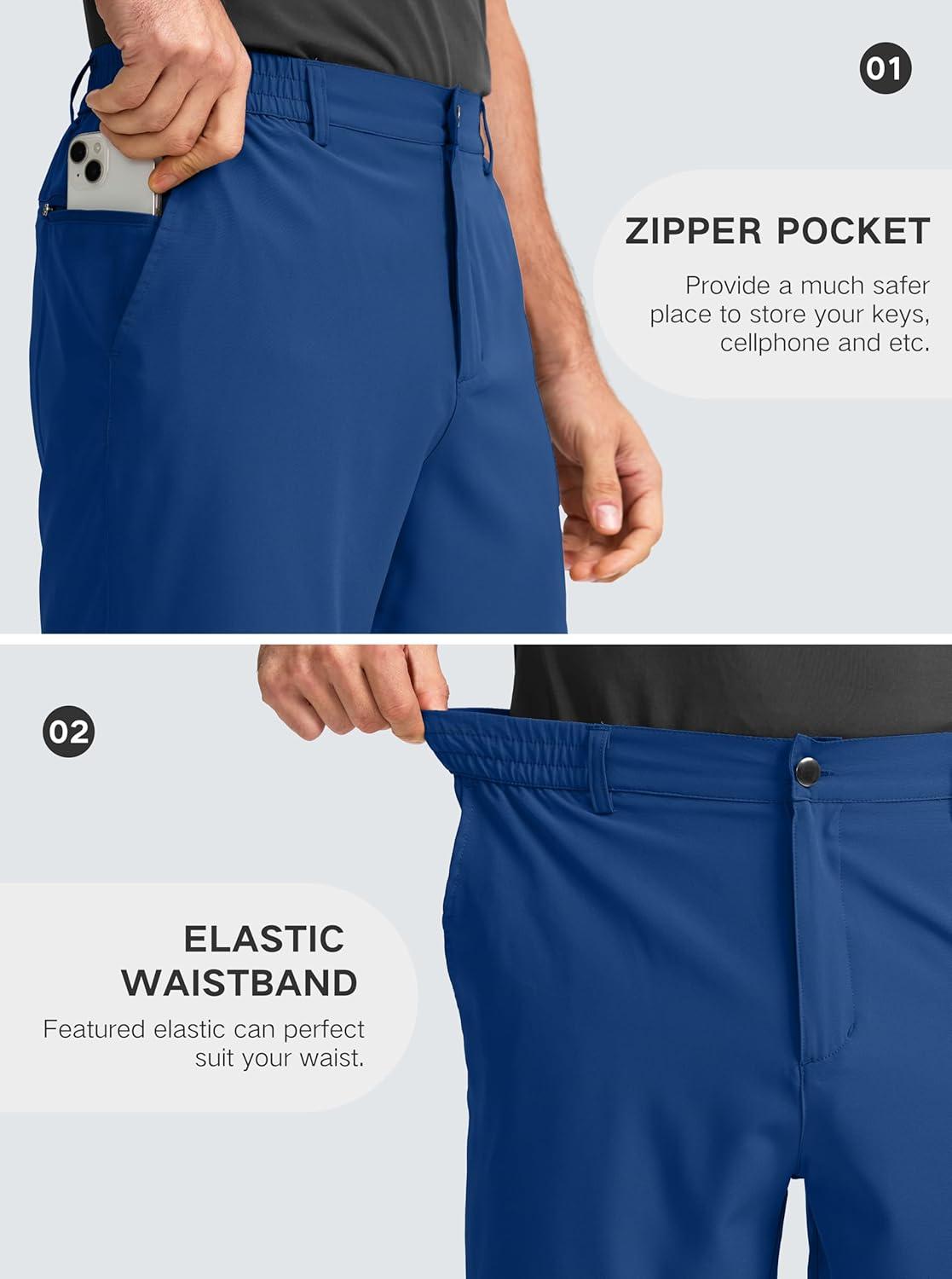 imageG Gradual Mens Casual Shorts 7 Lightweight Golf Shorts for Men Stretch with 3 Pockets Quick Dry Breathable Work ShortsRoyal Blue