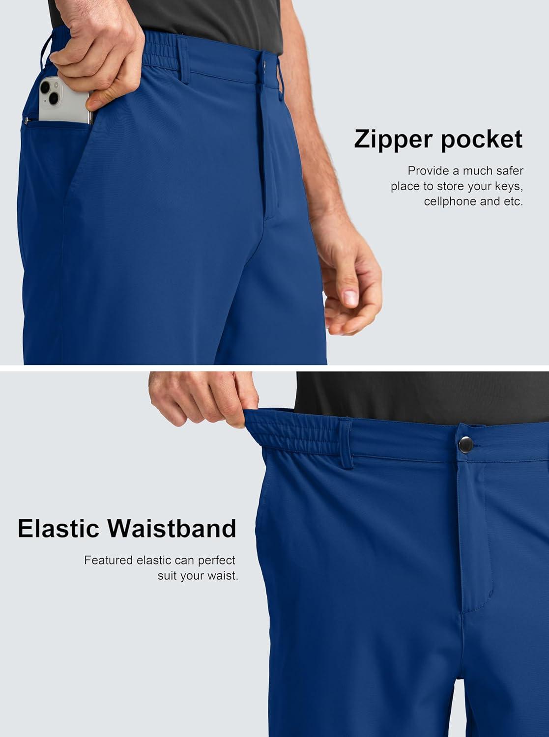 imageG Gradual Mens Casual Shorts 7 Lightweight Golf Shorts for Men Stretch with 3 Pockets Quick Dry Breathable Work ShortsRoyal Blue