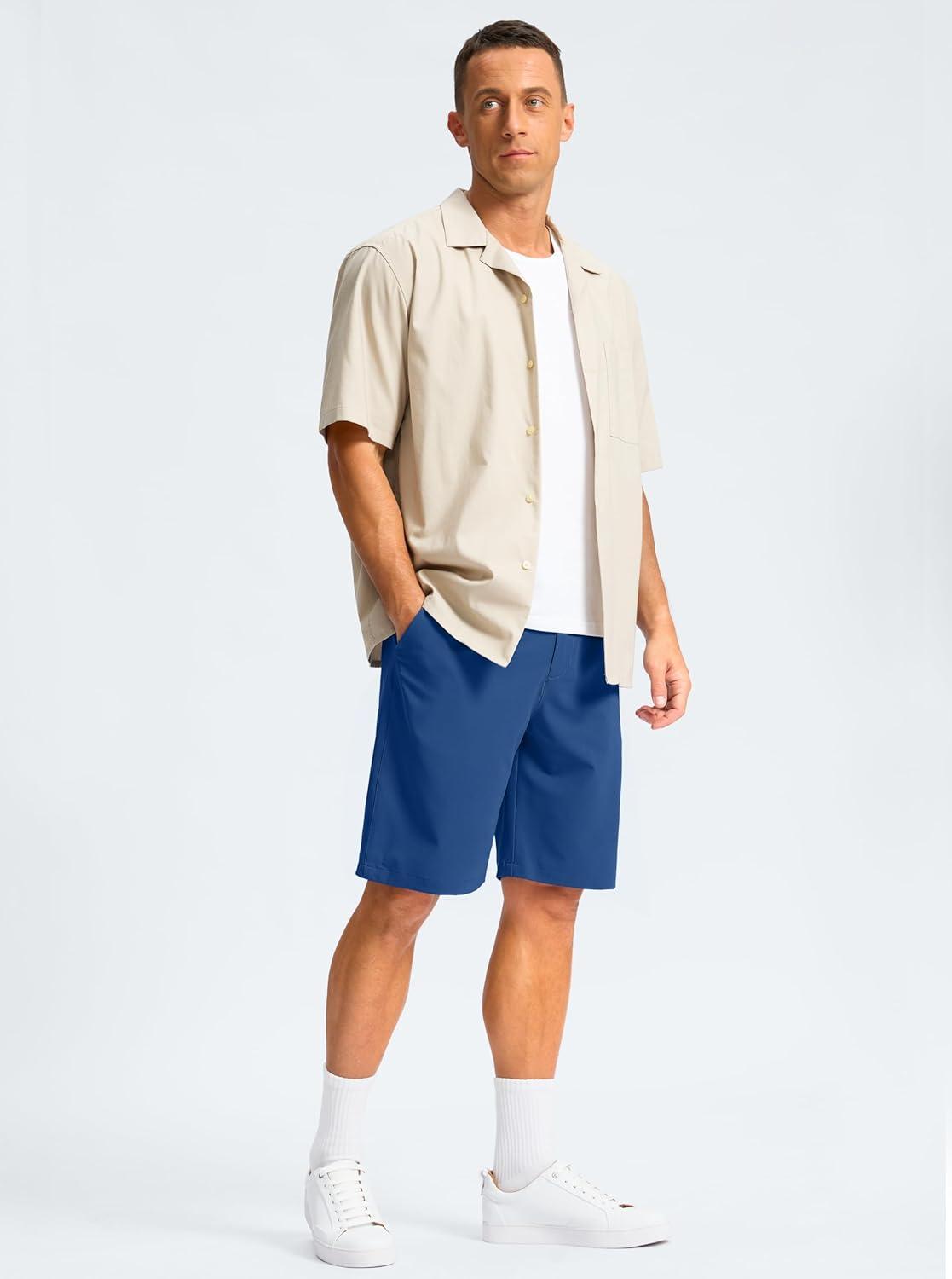 imageG Gradual Mens Casual Shorts 7 Lightweight Golf Shorts for Men Stretch with 3 Pockets Quick Dry Breathable Work ShortsRoyal Blue