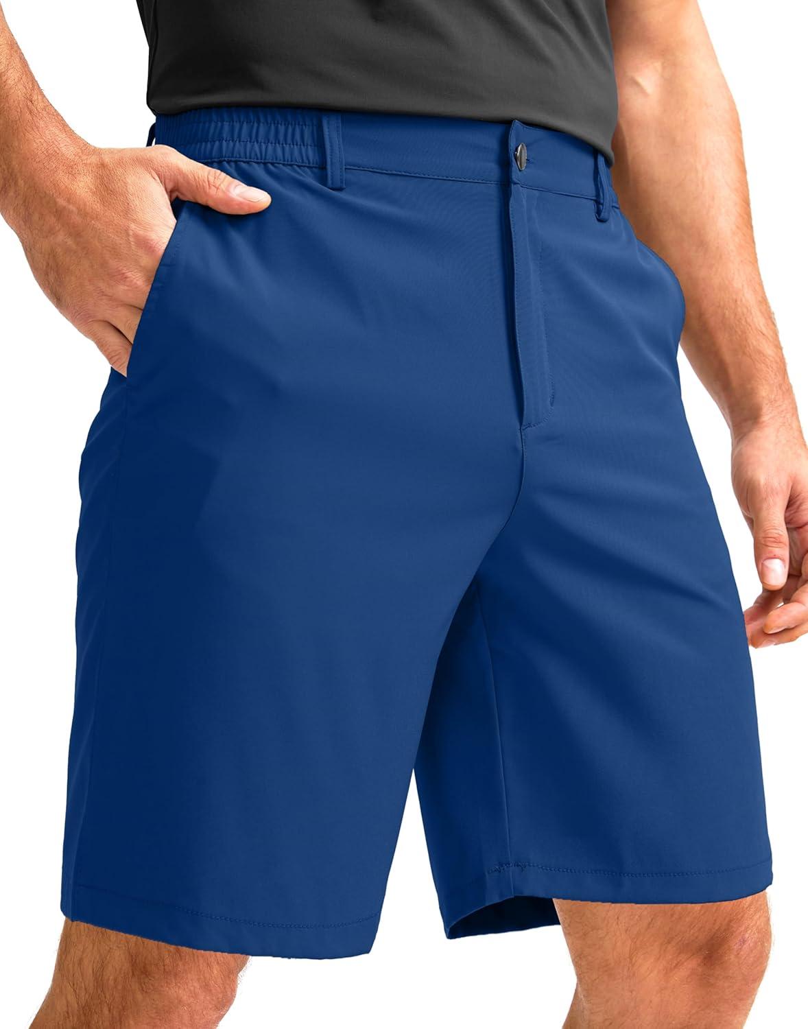 imageG Gradual Mens Casual Shorts 7 Lightweight Golf Shorts for Men Stretch with 3 Pockets Quick Dry Breathable Work ShortsRoyal Blue