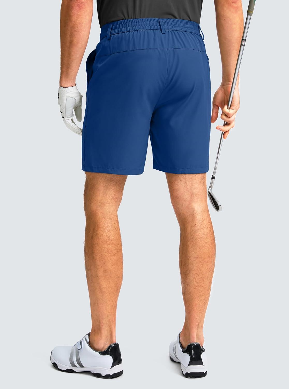 imageG Gradual Mens Casual Shorts 7 Lightweight Golf Shorts for Men Stretch with 3 Pockets Quick Dry Breathable Work ShortsRoyal Blue