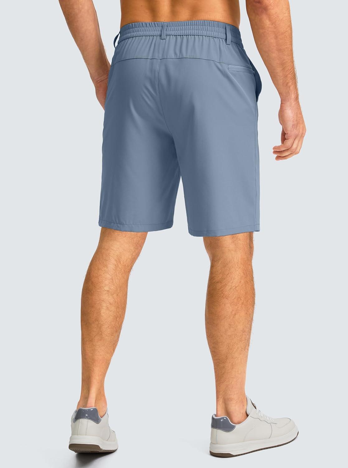 imageG Gradual Mens Casual Shorts 7 Lightweight Golf Shorts for Men Stretch with 3 Pockets Quick Dry Breathable Work ShortsStone Blue