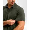 G Gradual Men’s Athletic Polo Shirts Moisture Wicking Quick Dry Sport Polos Short Sleeve Golf Shirt(Army Green)