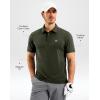 G Gradual Men’s Athletic Polo Shirts Moisture Wicking Quick Dry Sport Polos Short Sleeve Golf Shirt(Army Green)