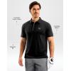 G Gradual Men’s Athletic Polo Shirts Moisture Wicking Quick Dry Sport Polos Short Sleeve Golf Shirt(Black)
