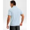 G Gradual Men’s Athletic Polo Shirts Moisture Wicking Quick Dry Sport Polos Short Sleeve Golf Shirt(Light Blue)