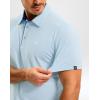 G Gradual Men’s Athletic Polo Shirts Moisture Wicking Quick Dry Sport Polos Short Sleeve Golf Shirt(Light Blue)