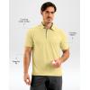 G Gradual Men’s Athletic Polo Shirts Moisture Wicking Quick Dry Sport Polos Short Sleeve Golf Shirt(Light Yellow)