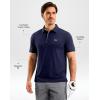 G Gradual Men’s Athletic Polo Shirts Moisture Wicking Quick Dry Sport Polos Short Sleeve Golf Shirt(Navy)