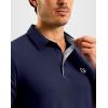 G Gradual Men’s Athletic Polo Shirts Moisture Wicking Quick Dry Sport Polos Short Sleeve Golf Shirt(Navy)