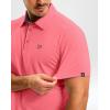 G Gradual Men’s Athletic Polo Shirts Moisture Wicking Quick Dry Sport Polos Short Sleeve Golf Shirt(Pink)