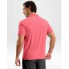 G Gradual Men’s Athletic Polo Shirts Moisture Wicking Quick Dry Sport Polos Short Sleeve Golf Shirt(Pink)