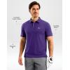 G Gradual Men’s Athletic Polo Shirts Moisture Wicking Quick Dry Sport Polos Short Sleeve Golf Shirt(Purple)