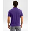 G Gradual Men’s Athletic Polo Shirts Moisture Wicking Quick Dry Sport Polos Short Sleeve Golf Shirt(Purple)