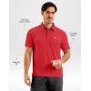G Gradual Men’s Athletic Polo Shirts Moisture Wicking Quick Dry Sport Polos Short Sleeve Golf Shirt(Red)
